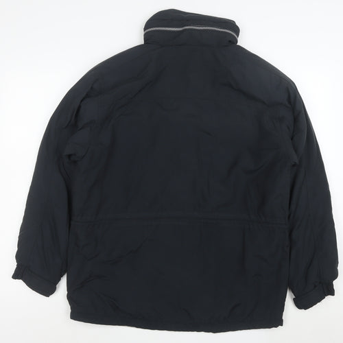 FILA Men’s Black L Ski Team Parka Jacket Waterproof Hooded Lined