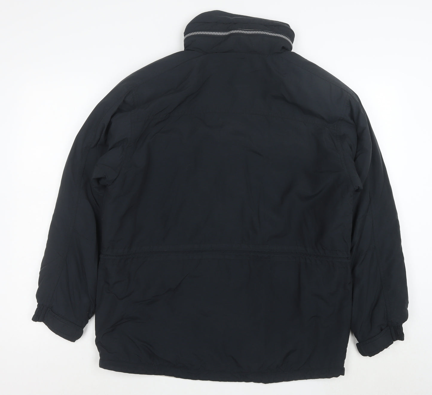 FILA Men’s Black L Ski Team Parka Jacket Waterproof Hooded Lined
