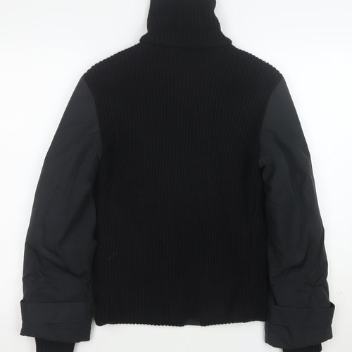 Escorpion Women's Black Wool Blend Bomber Jacket Size S