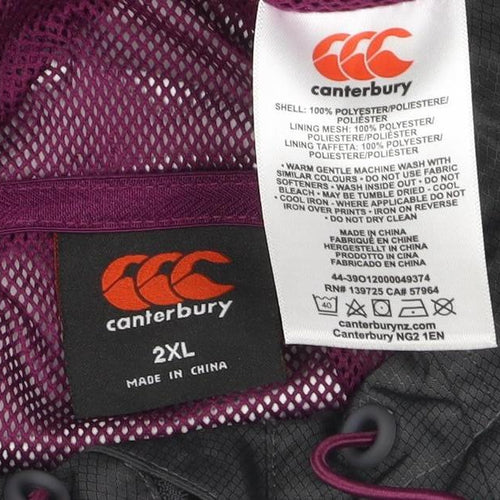 Canterbury Men’s Grey 2XL Waterproof Hooded Rugby Jacket IRFU