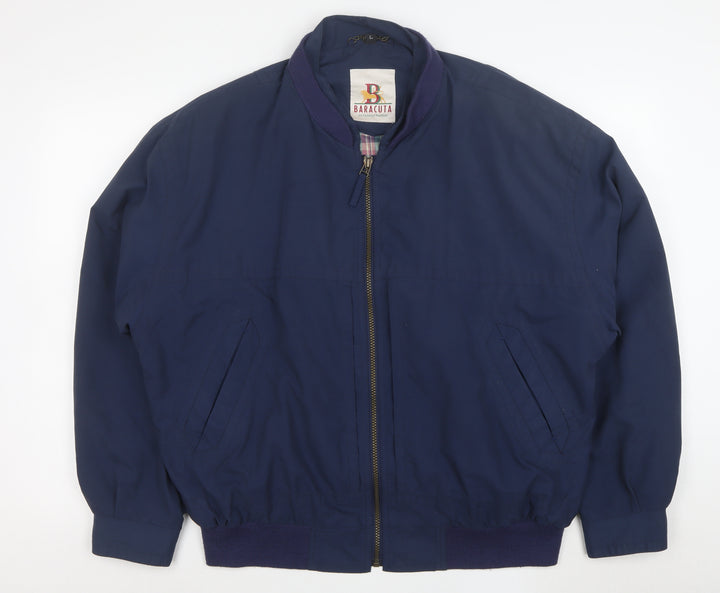 Baracuta Men's Blue L Bomber Jacket Classic Retro Full Zip