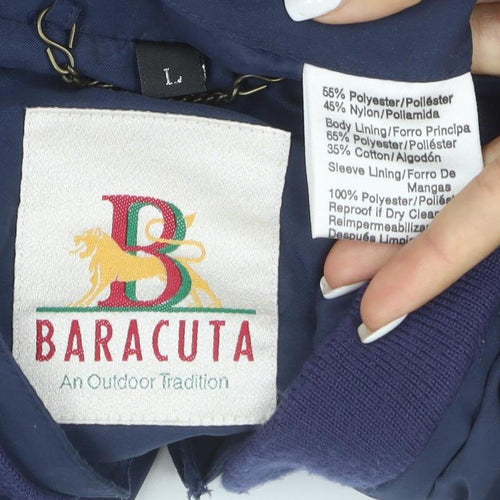 Baracuta Men's Blue L Bomber Jacket Classic Retro Full Zip