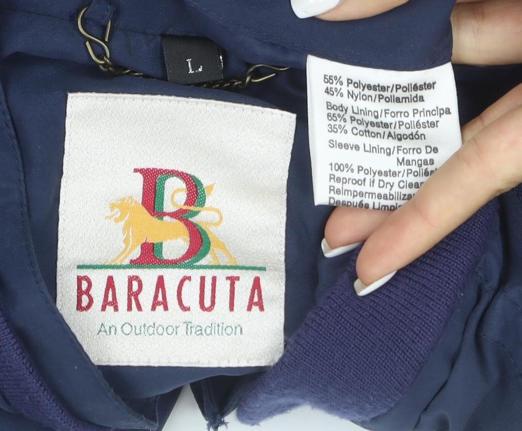 Baracuta Men's Blue L Bomber Jacket Classic Retro Full Zip