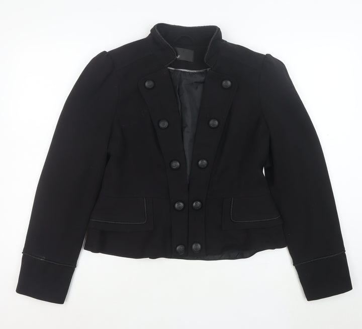 F&F Women Black Size 16 Double-Breasted Blazer Jacket