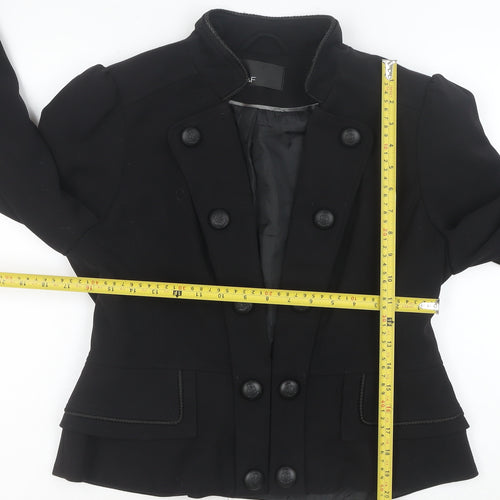 F&F Women Black Size 16 Double-Breasted Blazer Jacket