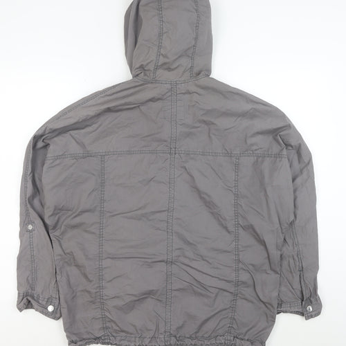 Abercrombie & Fitch Women's Grey Cotton Hooded Anorak Jacket Size S