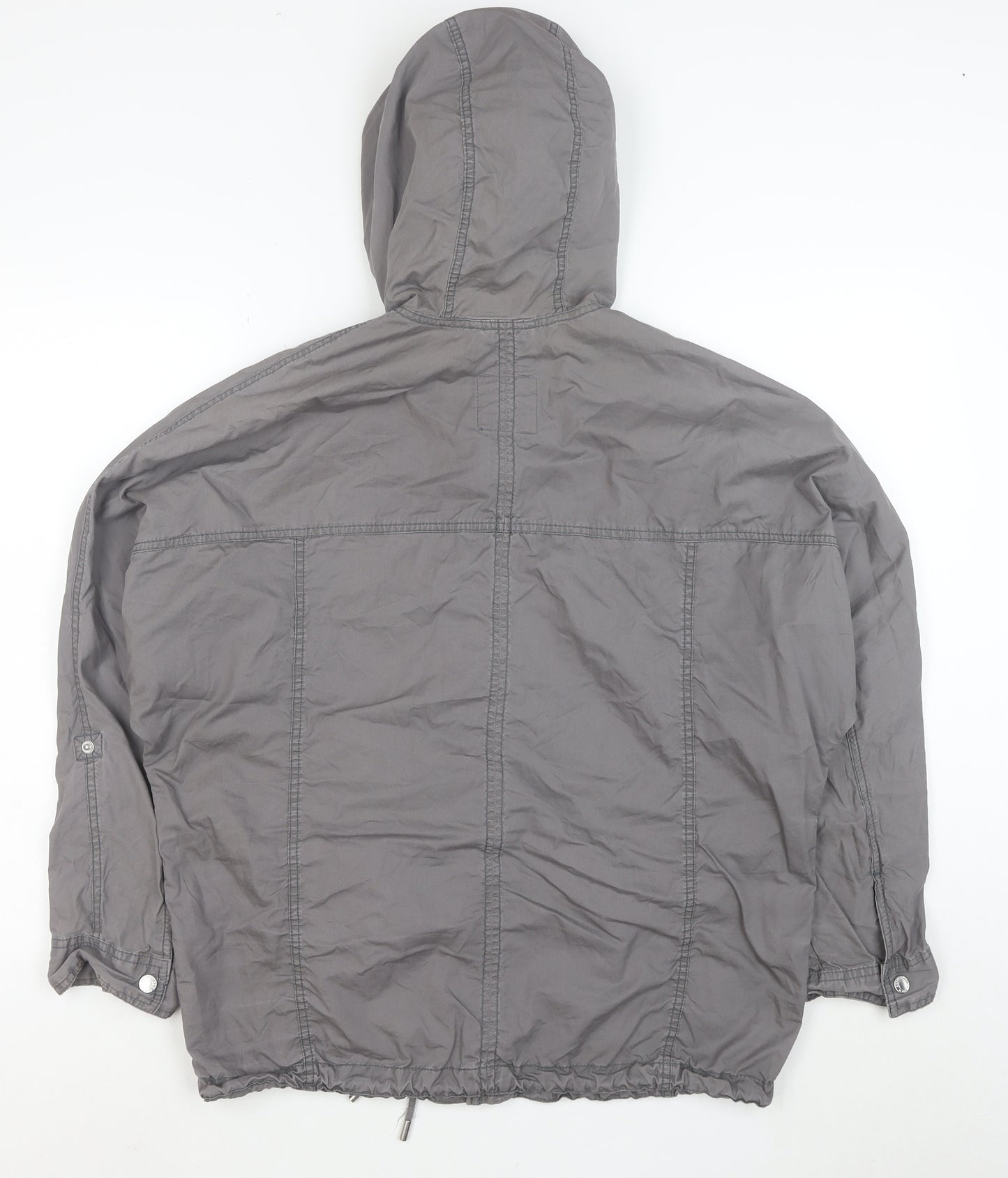Abercrombie & Fitch Women's Grey Cotton Hooded Anorak Jacket Size S