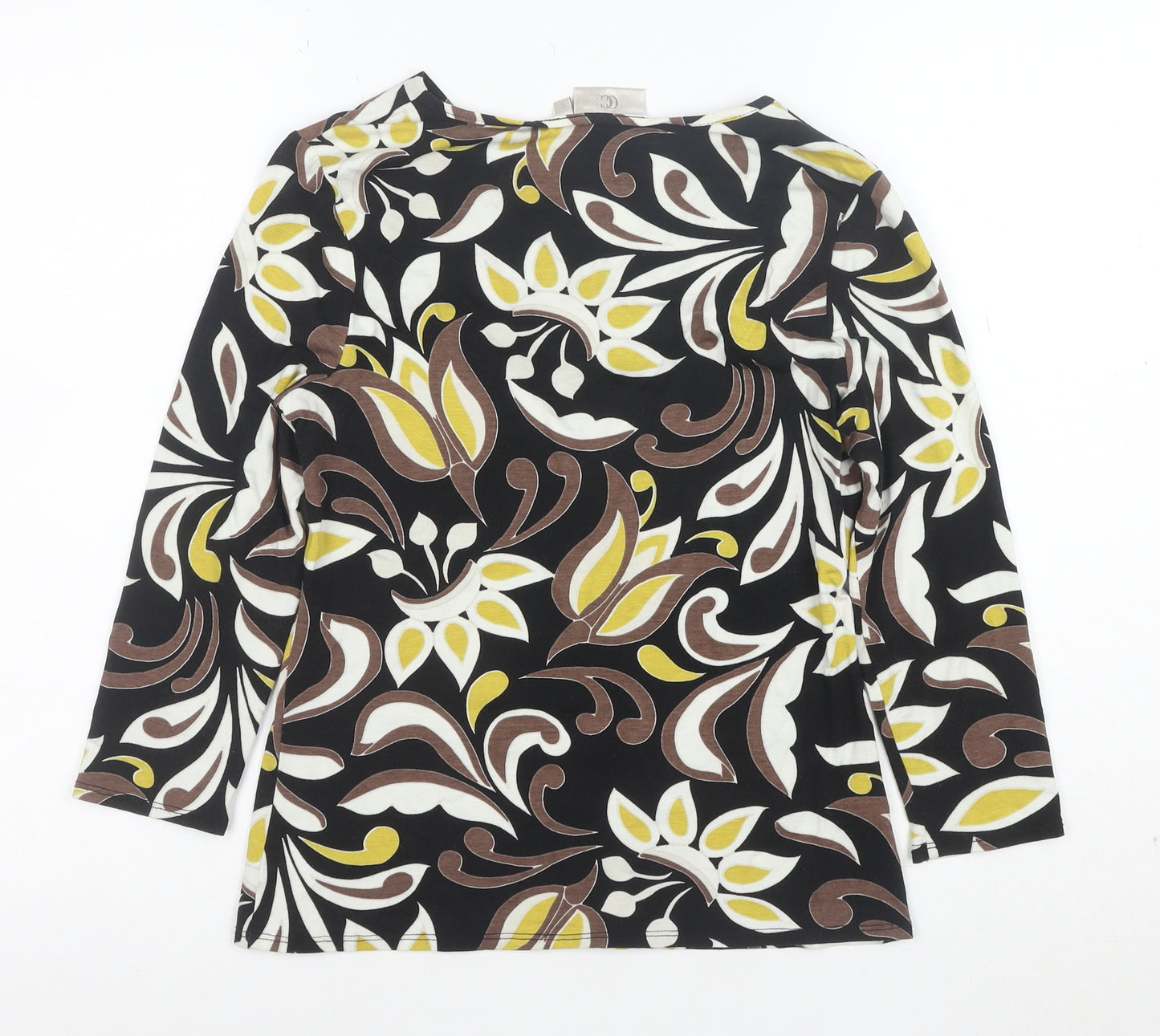 CC Women’s Multicoloured Floral 3/4 Sleeve V-Neck Tunic Blouse Size S