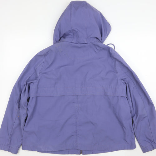 Marks and Spencer Per Una Women Purple Hooded Anorak Jacket Size 16