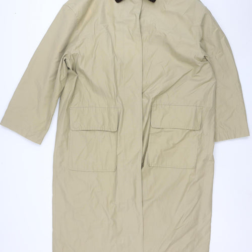 ASOS DESIGN Womens Beige Long Rain Coat UK 10 Classic Style