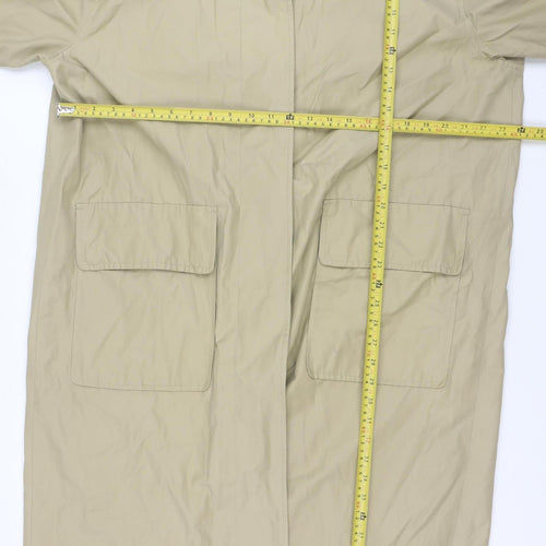 ASOS DESIGN Womens Beige Long Rain Coat UK 10 Classic Style