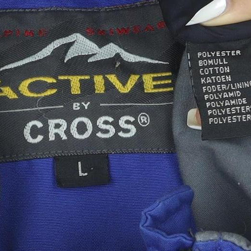 Active Cross Men's Blue L Waterproof Hooded Parka Jacket