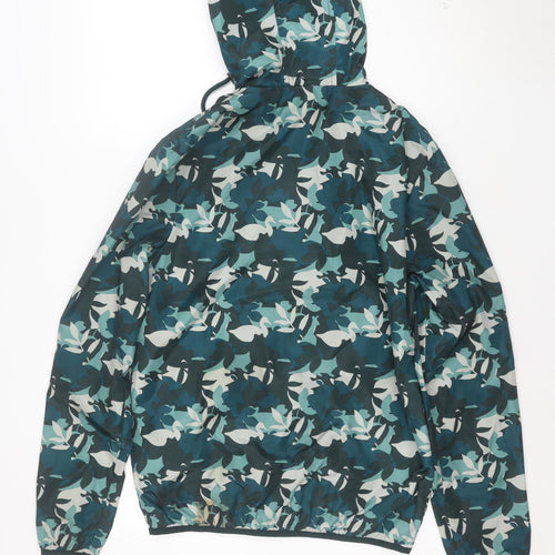 Zara Man Green Camouflage Hooded Slim Fit Windbreaker Jacket S