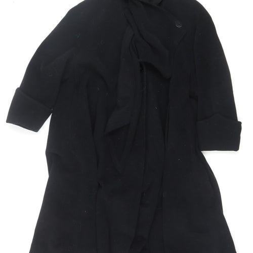 Précis Women’s Black Wool Blend Mid-Length Belted Coat M