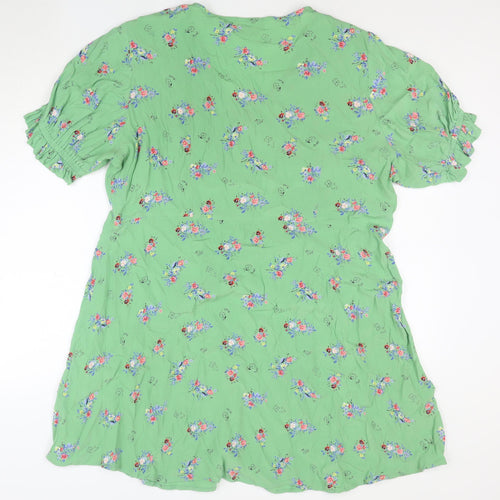 Marks and Spencer Women’s Green Floral A-Line Dress Size 20