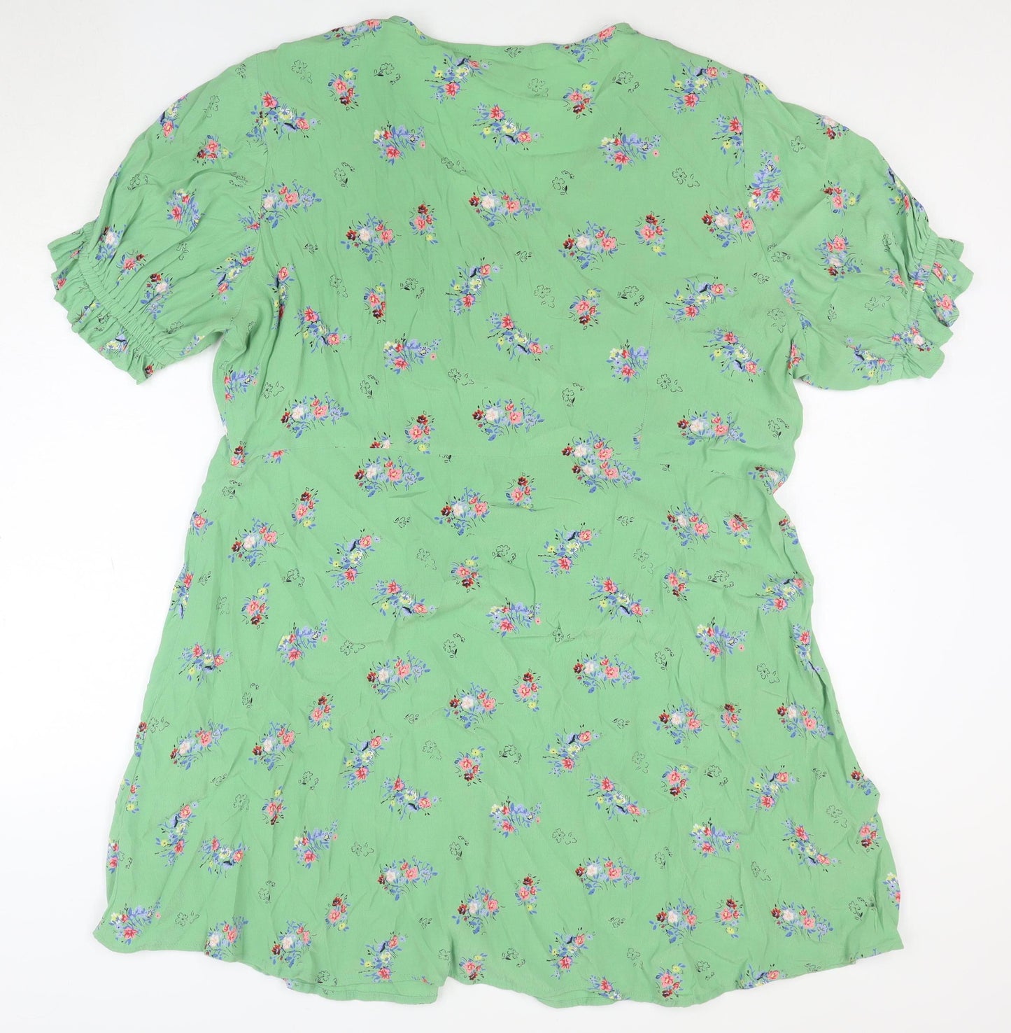 Marks and Spencer Women’s Green Floral A-Line Dress Size 20