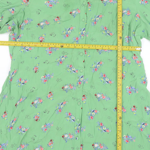 Marks and Spencer Women’s Green Floral A-Line Dress Size 20