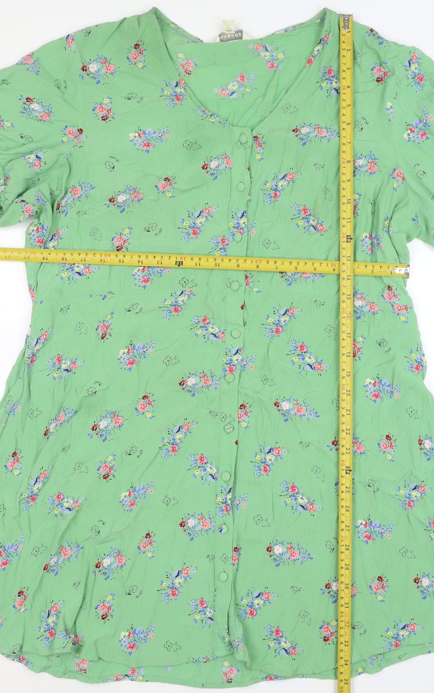 Marks and Spencer Women’s Green Floral A-Line Dress Size 20