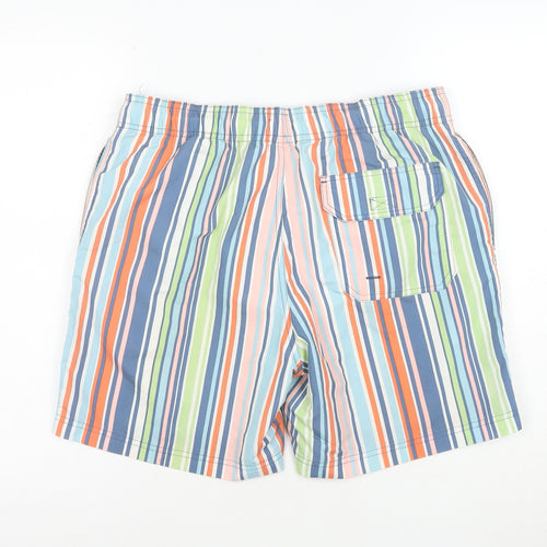 Howick Men's Multicoloured Striped Swim Shorts M Quick Dry Polyester
