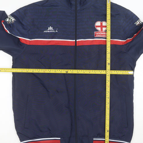 Joshila Men's Blue Football England Full Zip Jacket L