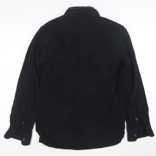Route 66 Men's Black Cotton Long Sleeve Button-Up Shirt S