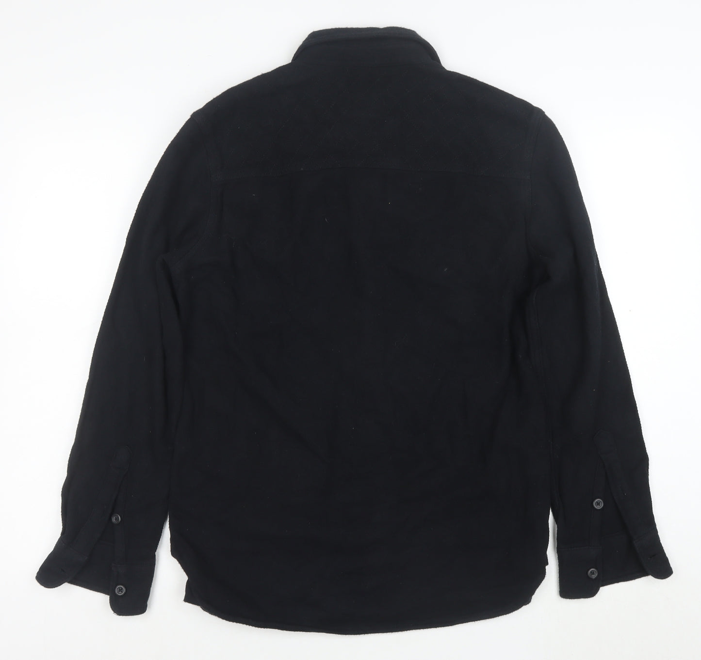 Route 66 Men's Black Cotton Long Sleeve Button-Up Shirt S