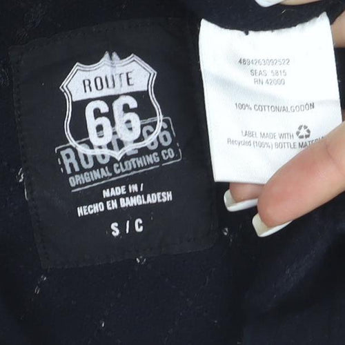 Route 66 Men's Black Cotton Long Sleeve Button-Up Shirt S