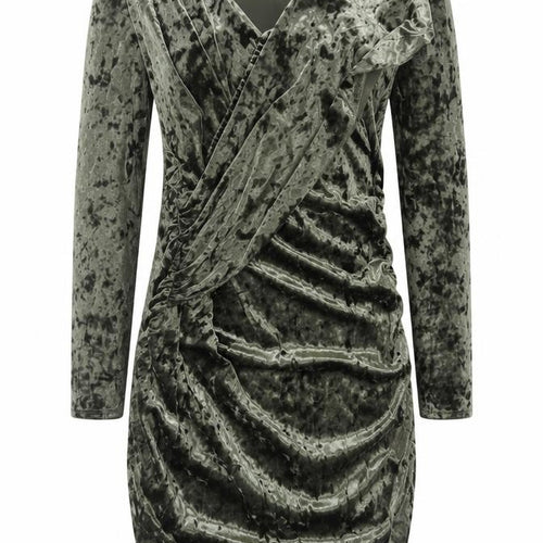 ASOS Women’s Green Velvet Bodycon Dress Size 16 Long Sleeve Partywear