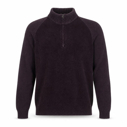 Marks and Spencer Men’s Purple Half Zip Cotton Knit Jumper Size L