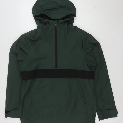 H&M L.O.G.G. Men's Green Hooded Anorak Jacket S Regular Fit