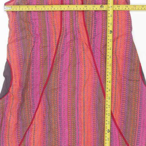 Mangalagiri Women’s Multicoloured A-Line Sleeveless Cotton Dress M