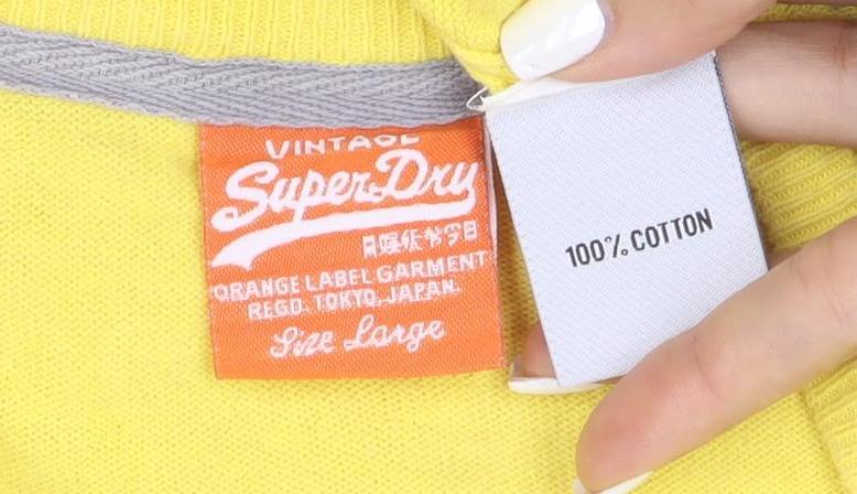 Superdry Womens Yellow V-Neck Cotton Pullover Jumper M