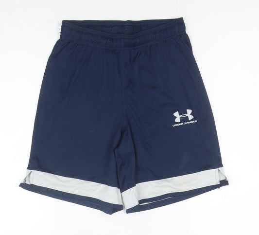 Under Armour Men Blue Athletic HeatGear Shorts Size S