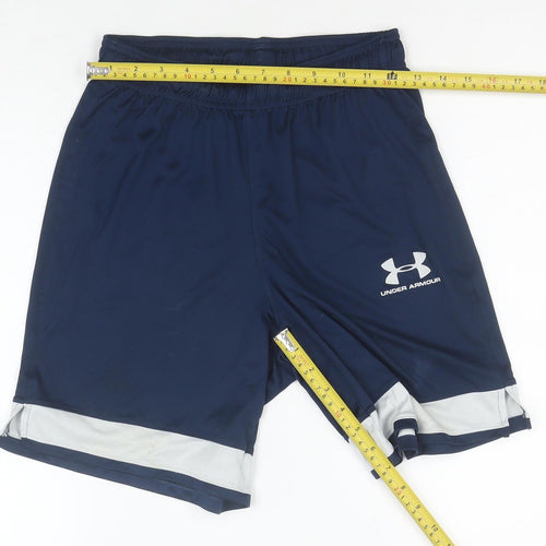 Under Armour Men Blue Athletic HeatGear Shorts Size S