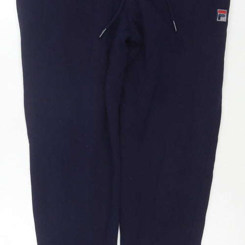FILA Womens Blue Jogger Sweatpants S Regular Fit Cotton Blend