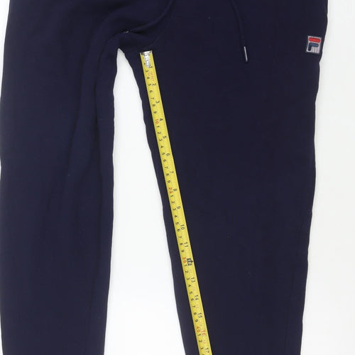 FILA Womens Blue Jogger Sweatpants S Regular Fit Cotton Blend