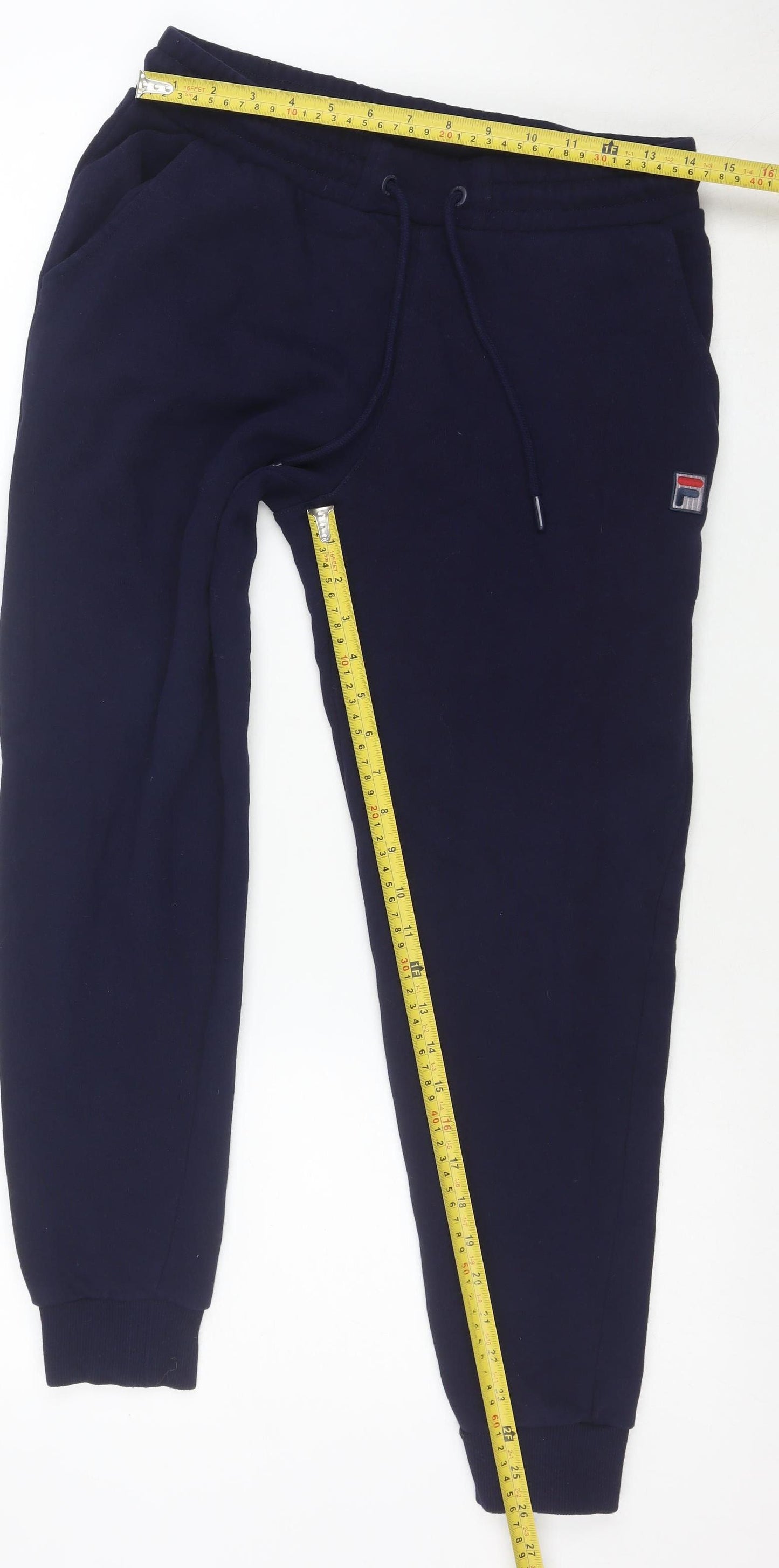 FILA Womens Blue Jogger Sweatpants S Regular Fit Cotton Blend