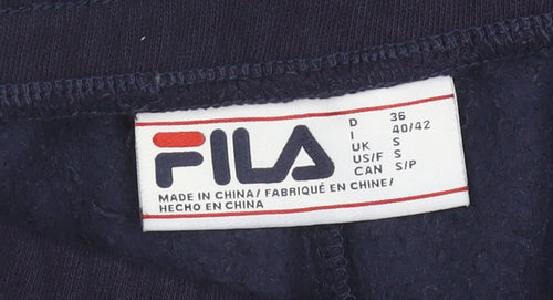 FILA Womens Blue Jogger Sweatpants S Regular Fit Cotton Blend