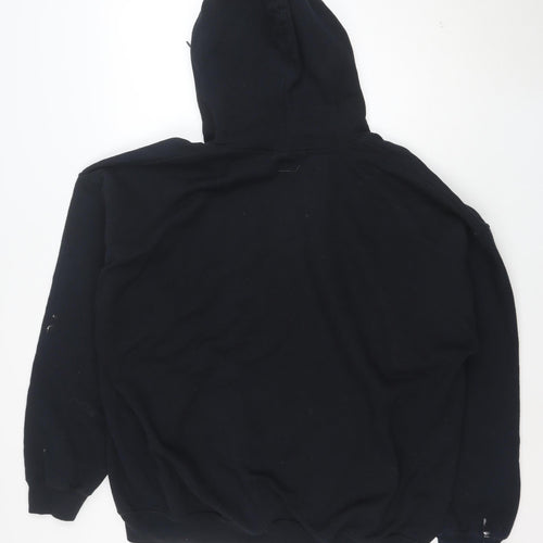 Gildan Mens Black XL Pullover Hoodie with Graphic Print