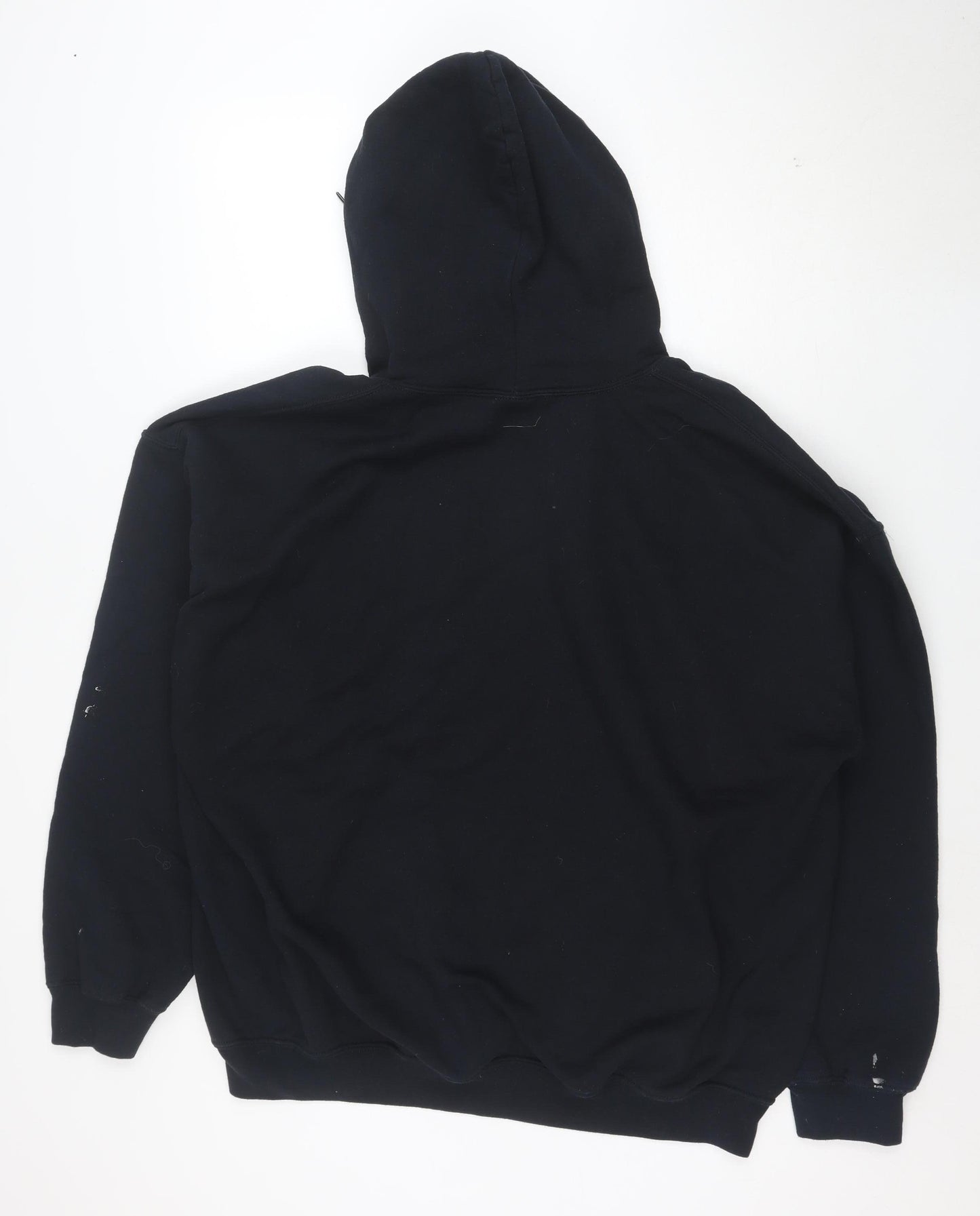 Gildan Mens Black XL Pullover Hoodie with Graphic Print