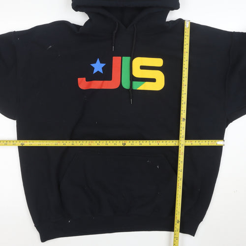 Gildan Mens Black XL Pullover Hoodie with Graphic Print