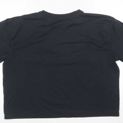 Under Armour Women's Black L Loose Fit Short Sleeve T-Shirt