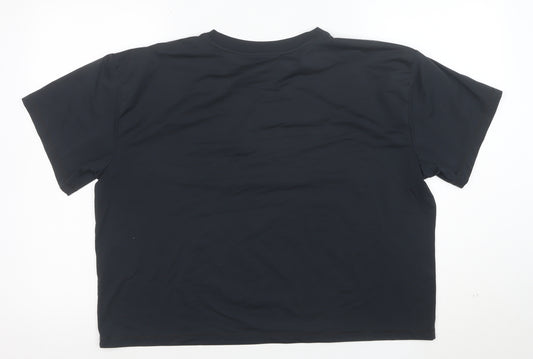 Under Armour Women's Black L Loose Fit Short Sleeve T-Shirt