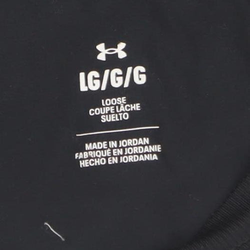 Under Armour Women's Black L Loose Fit Short Sleeve T-Shirt