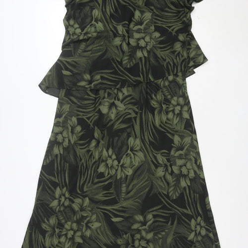 Tradition Petite Women’s Green Floral Sheath Dress Size 10