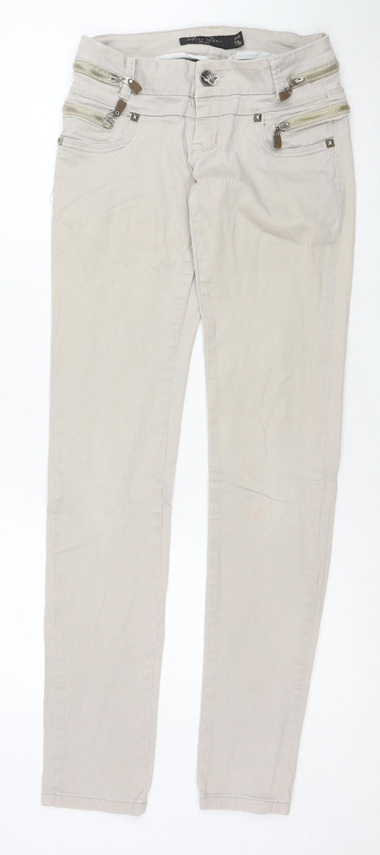 Ace Star Women’s Beige Skinny Jegging Trousers Size S 26W 36L