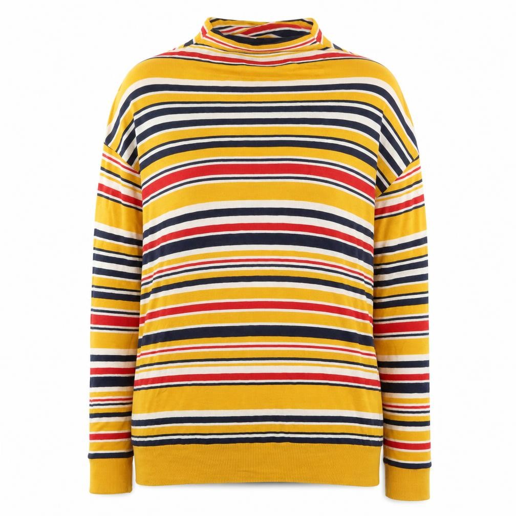 United Colors of Benetton Women's Multicoloured Striped Cotton Jumper Size 12