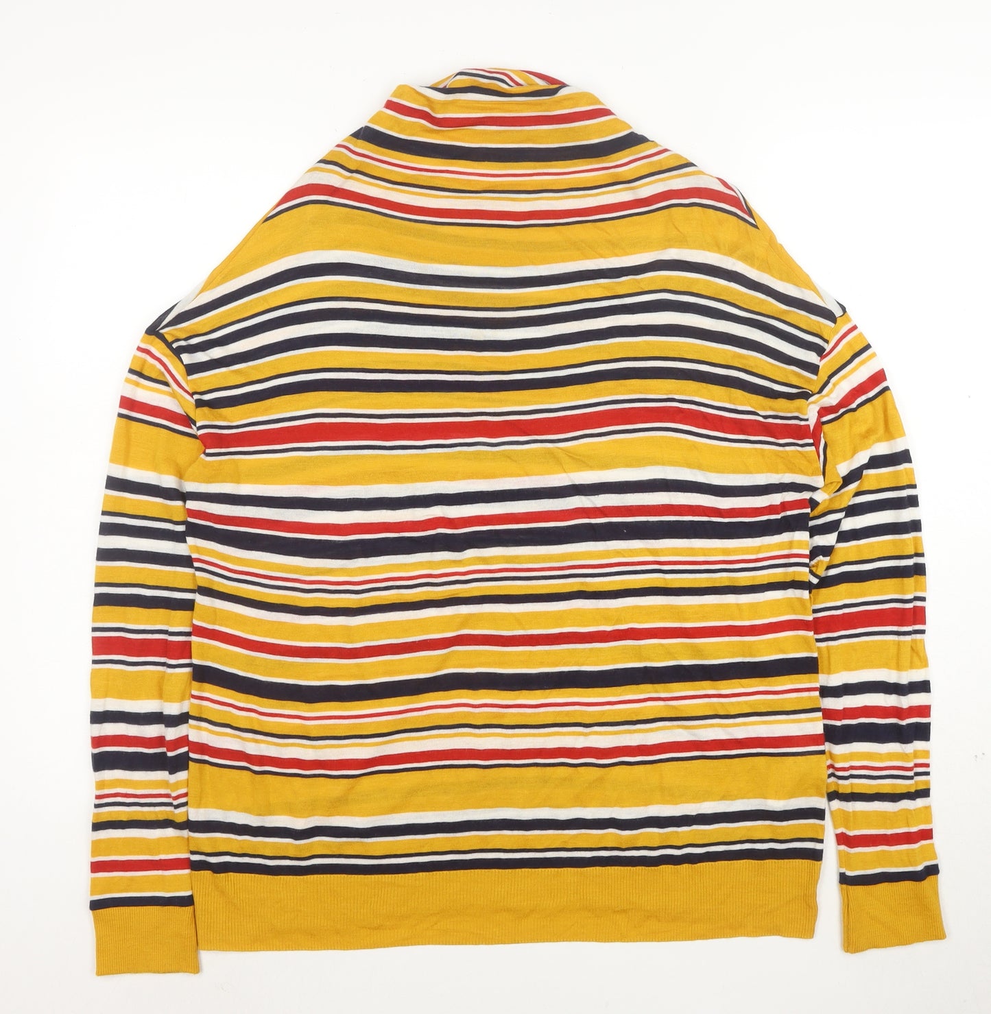 United Colors of Benetton Women's Multicoloured Striped Cotton Jumper Size 12