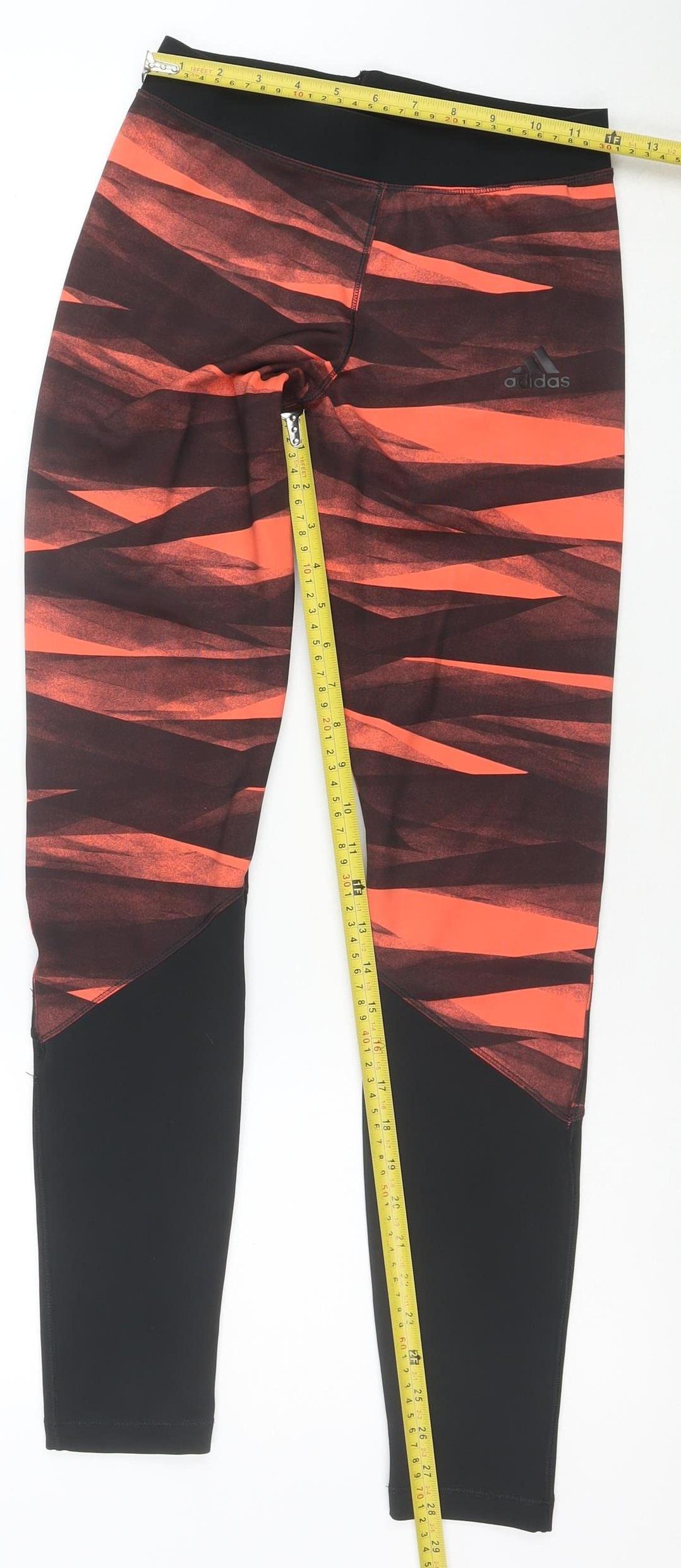 adidas Teens Orange Climalite Leggings L Sportswear Gym Pants