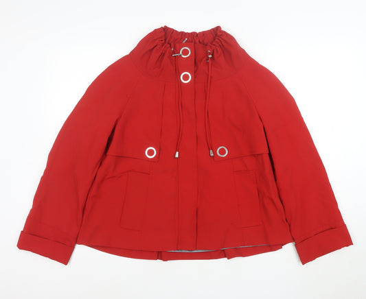 Marks and Spencer Women’s Red Anorak Jacket UK 8 Lightweight Polyamide